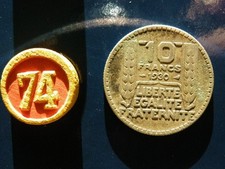 lot N°74  piece argent 10