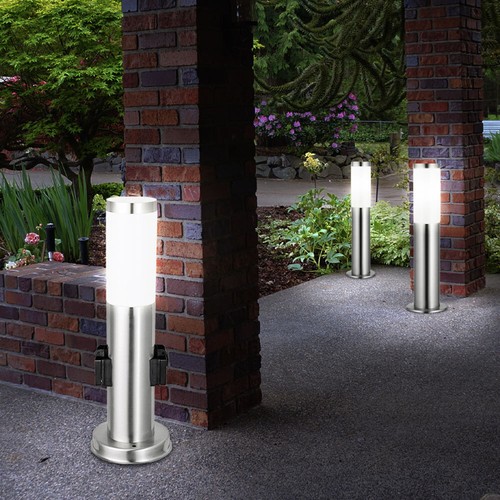Lampadaire led acier - en,