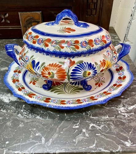 Soupière porcelaine quimper - soupière,