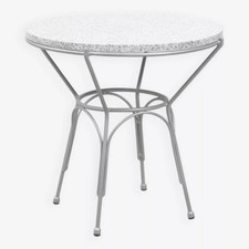 Table basse ronde en granite et métal 1960 Allemagne
