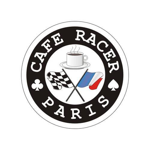 Sticker plastifié cafe racer - cafe,
