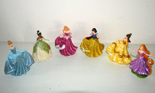 Lot 6 figurines plastique princesses DISNEY et DISNEYSTORE Glitter paillettes