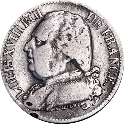 Francs louis xviii buste - louis,