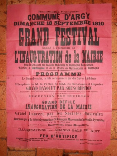 Ancienne affiche commune - , d