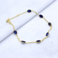 14k Saphir Bleu or Jaune