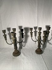 Paire Chandelier Poilu Travail Tranché Collection Artisanat Militaria WW1