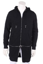 BALMAIN à Capuche Veste Long Fermeture Éclair L Noir