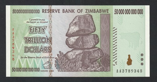 Trillion dollars zimbabwe - 50,