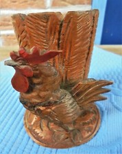 Porte-Allumettes en Bois Sculpté Pyrogène Coq  DN2213