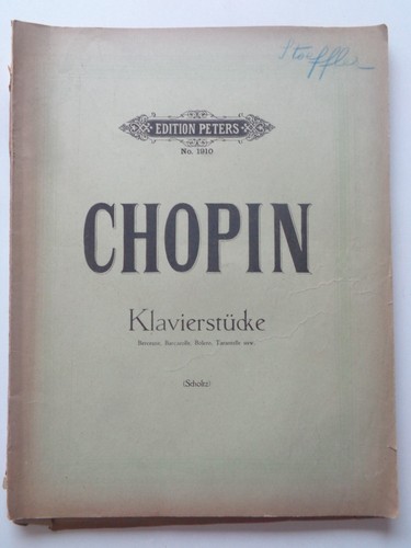 Chopin klavierstücke edition - chopin,