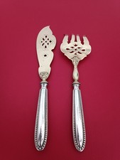 Couverts de service à poisson manches en argent massif-Deschamps Frères