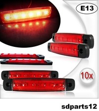 10 X Rouge 24v 6 Led Feux De
