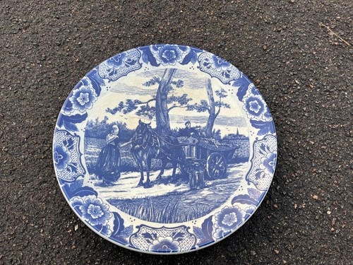 Grande assiette décorative - , en