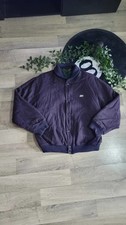 Veste vintage Lacoste bombers années 80s 90s rare bleu marine vert col teddy L
