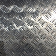 Tôle aluminium brut à larmes épaisseur 3/4,5mm 500x300mm, plaque alu, 1050A