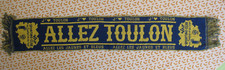 Echarpe de supporter Toulon football club courtelle scarf Vintage 80'S rare
