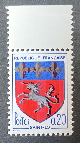Timbre blason saint lô - timbre,