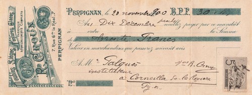 Vieux papier bon commande - vieux,