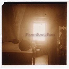 Maison intérieur Chambre c1910 Photo Plaque de verre Stereo Vintage V27L5n17