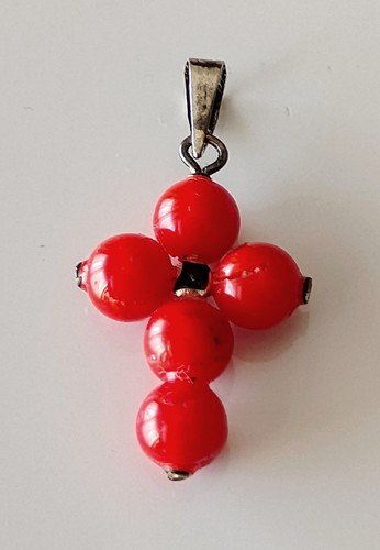 Pendentif corail véritable - en,