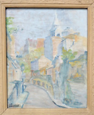 ANCIENNE PEINTURE GOUACHE sur