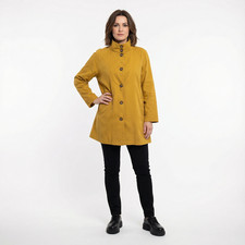 Veste trench-coat moutarde