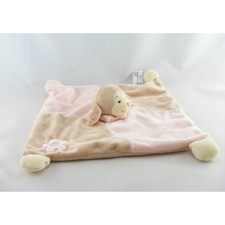 Doudou plat mouton beige rose