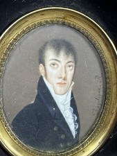 Peinture miniature ovale 