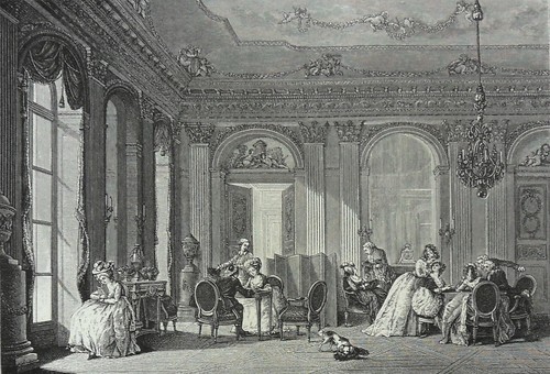 Aristocrates dans salon - aristocrates,