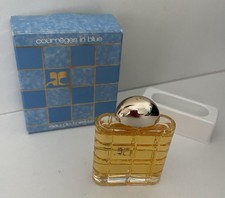 miniature de parfum courrege in blue  EDT 5 ml petite boite bouchon doré