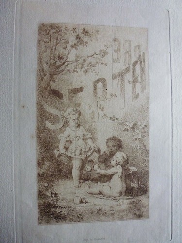 Gravure putti anges - gravure, putti: