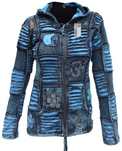 Coton bleu veste - veste, hippie