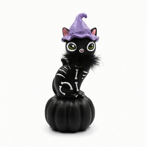 Figurine chat noir - chat, avec