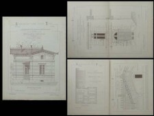 MAISON A LA ROCHE SUR YON, LOQUET - GRAVURES ARCHITECTURE 1886 - ORSAY