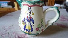Petit pot à lait crème Villers sur mer  8.5 cm  peint main faïence état NEUF