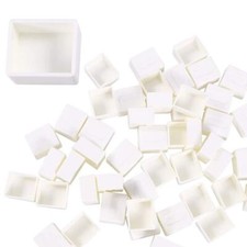 Lot de 50 demi-poêles vides en plastique pour peinture à l'aquarelle à l'huile