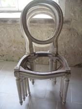 Cadre de Chaises Médaillon Marie Antoinette Louis Philippe - Ancien x4 pièces