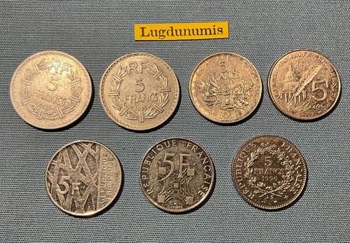 Lot pièces 5 - de, francs