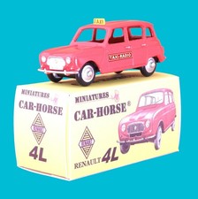 Car-Horse Renault 4L R4 rouge Taxi Radio style Dinky cij jrd ancien stock