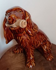 Ancienne jolie bouteille barbotine Chien Cocker liqueur Cazanove - Bistrot C57