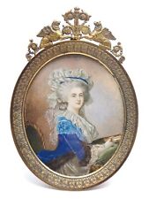 Miniature portrait de Marie Antoinette d'après Vigée Le Brun époque XIXe