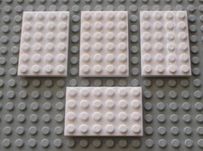 4 x LEGO Plaque Blanche White