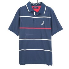 Polo T-Shirt Rayé Bleu Marine