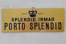 Ancien carton publicitaire PORTO SPLENDID IRMAO vin portugais couronne ROI - bar
