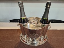 TRES RARE RAFRAICHISSOIR SEAU A CHAMPAGNE EN METAL ARGENTE