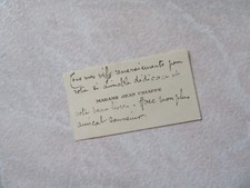 CARTE AUTOGRAPHE  MADAME JEAN