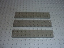 3 x LEGO Plat OldDkgray 2x10