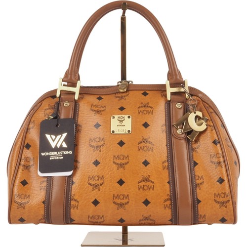 Sac main mcm visetos cognac - à,