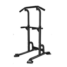 Pull Up Bar Dip Station Carbon Steel 330.7 Lb Weight Capacity Power Tower