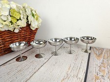 Lot de 5 coupelles sur pied inox Letang Remy vaisselle métal inoxydable France